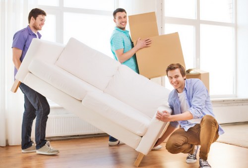 Prepared boxes and moving checklist for a Brent relocation