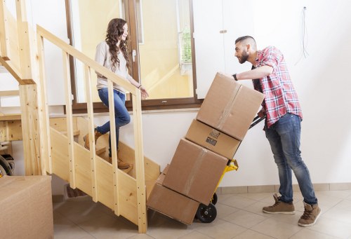 Careful removal of a wardrobe from a Brent property