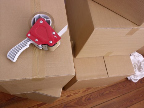 Packed moving van for domestic and business transport in Brent