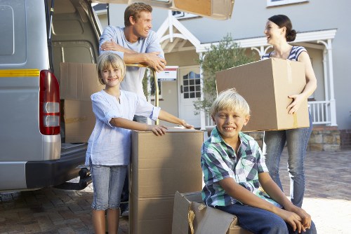 Local moving truck supporting residential moves in Brent